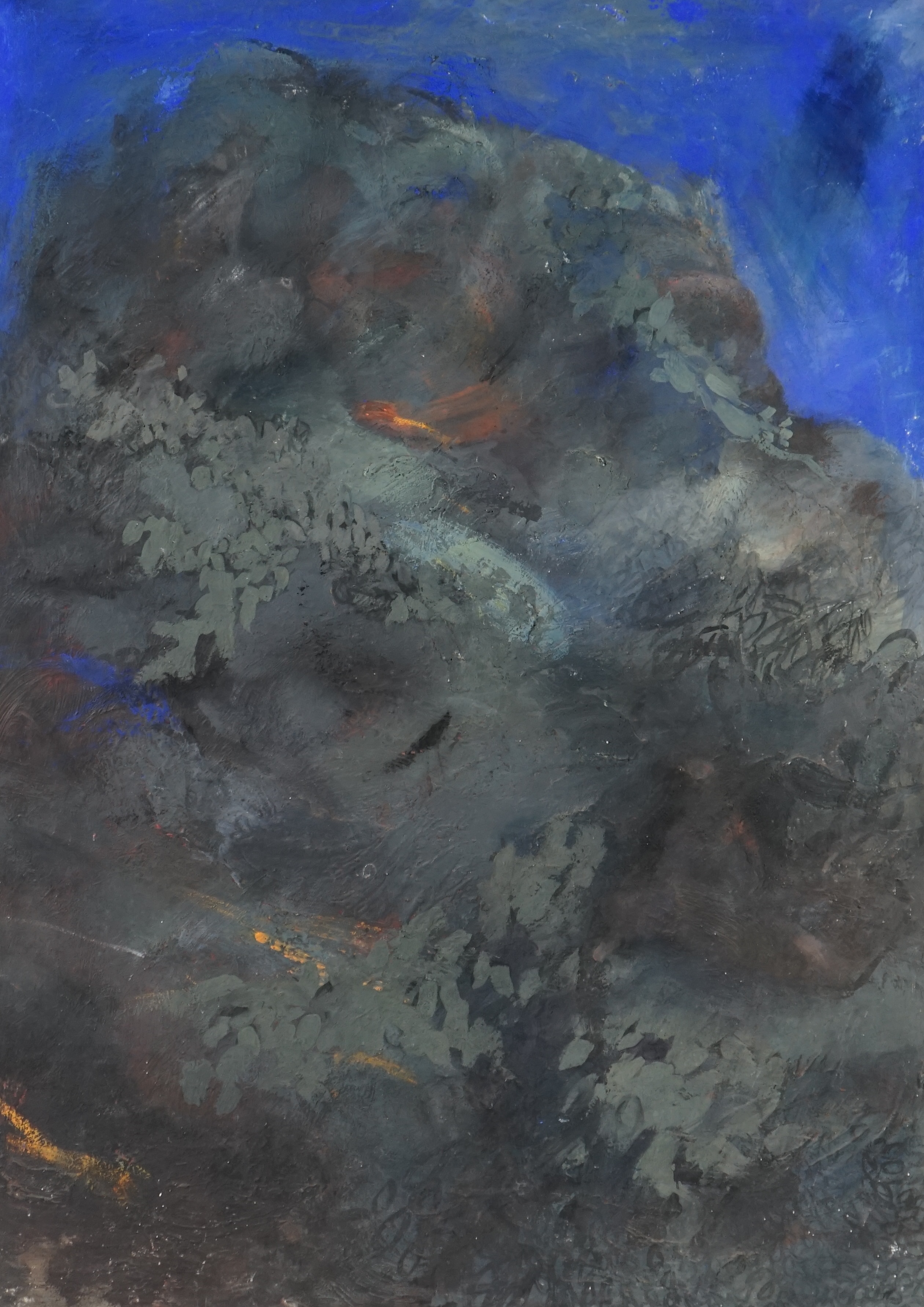 Anthony Fry (British, 1927-2016), Untitled landscape, impasto oil on board, 167 x 121cm